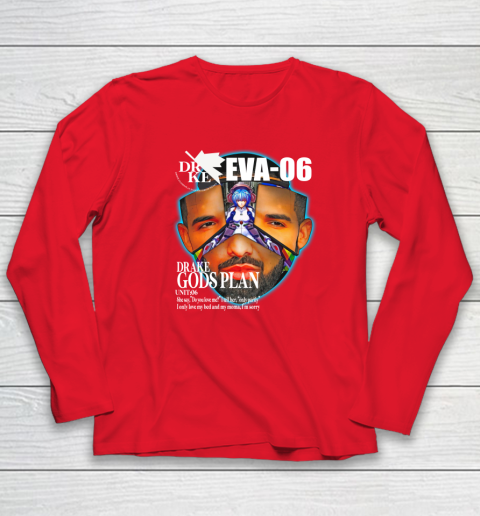 Drake Evangelion Shirt Drake Eva 06 Drake Gods Plan Long Sleeve T-Shirt 7