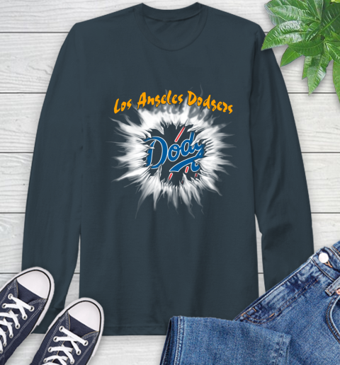 Los Angeles Dodgers MLB Baseball Adoring Fan Rip Sports Long Sleeve T-Shirt 9