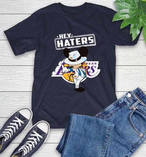 NBA Hey Haters Mickey Basketball Sports Los Angeles Lakers T-Shirt 3