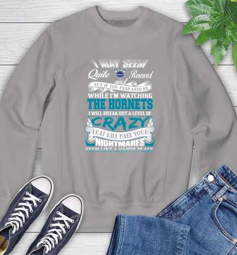Charlotte Hornets NBA Basketball Don't Mess With Me While I'm Watching My Team Sweatshirt 6 Charlotte Hornets NBA Basketball Don't Mess With Me While I'm Watching My Team Sweatshirt - Image 6