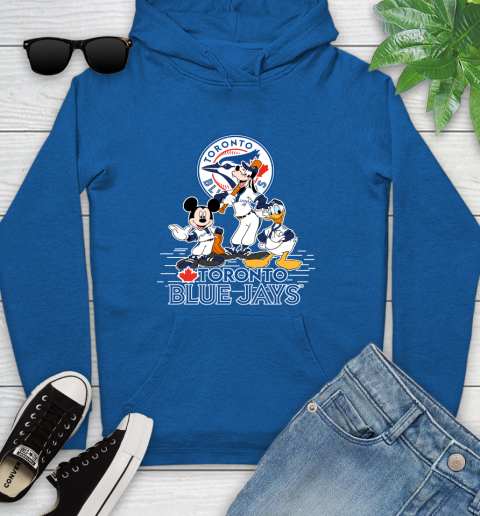 MLB Toronto Blue Jays Mickey Mouse Donald Duck Goofy Baseball T Shirt Youth Hoodie 11