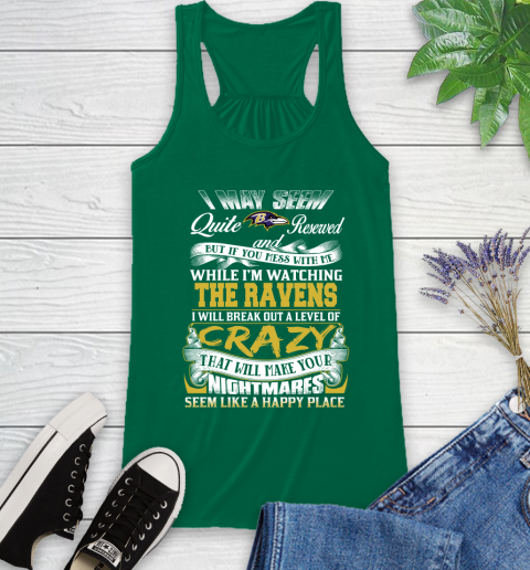 Baltimore Ravens NFL Football Don't Mess With Me While I'm Watching My Team Racerback Tank 6