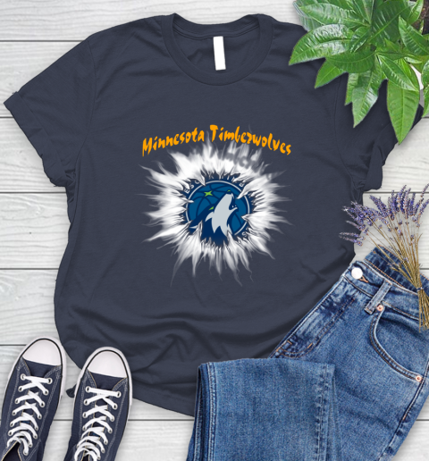 Minnesota Timberwolves NBA Basketball Rip Sports Women's T-Shirt 14