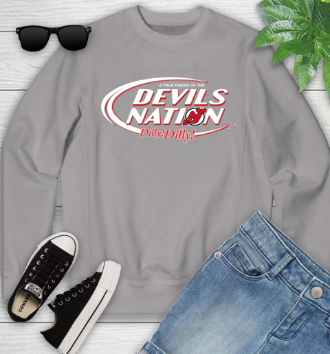 NHL A True Friend Of The New Jersey Devils Dilly Dilly Hockey Sports Youth Sweatshirt 3