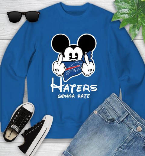 NFL Buffalo Bills Haters Gonna Hate Mickey Mouse Disney Football T Shirt Youth Sweatshirt 7