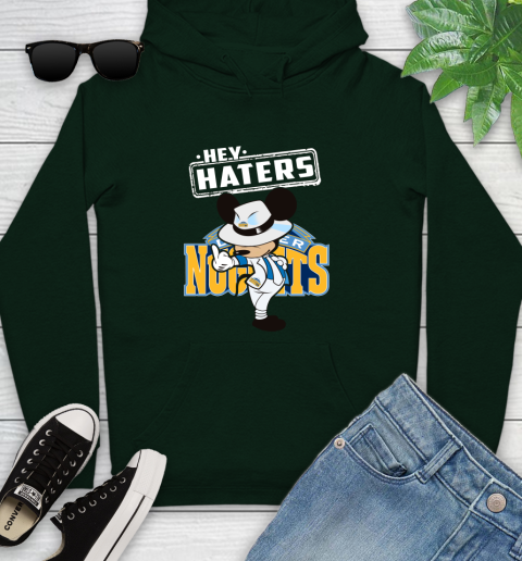 NBA Hey Haters Mickey Basketball Sports Denver Nuggets Youth Hoodie 14