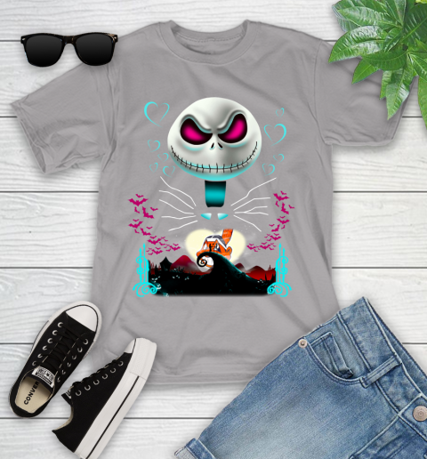 MLB Cleveland Indians Jack Skellington Sally The Nightmare Before Christmas Baseball Youth T-Shirt 4