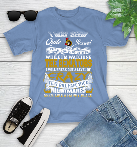 Ottawa Senators NHL Hockey Don't Mess With Me While I'm Watching My Team Youth T-Shirt 15