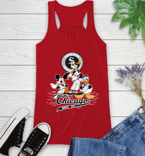 MLB Chicago White Sox Mickey Mouse Donald Duck Goofy Baseball T Shirt Racerback Tank 5