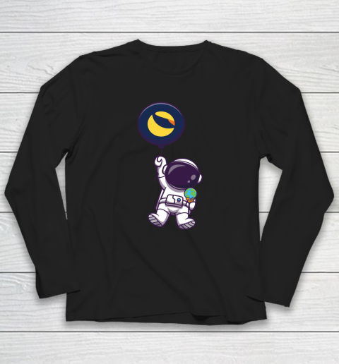 Terra Luna Crypto Token Rocket To The Moon Long Sleeve T-Shirt