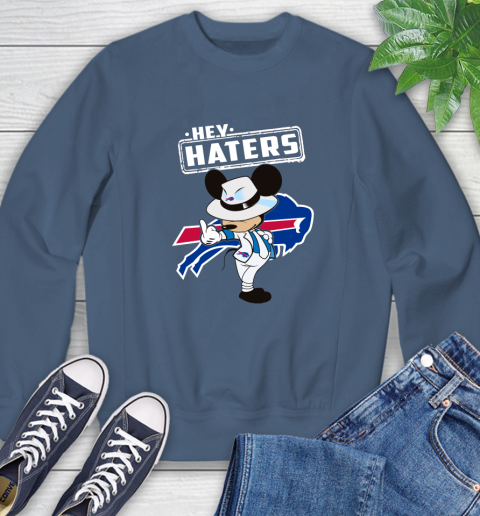 NFL Hey Haters Mickey Football Sports Buffalo Bills Sweatshirt 8