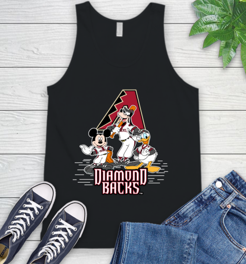 MLB Arizona Diamondbacks Mickey Mouse Donald Duck Goofy Baseball T Shirt Tank Top