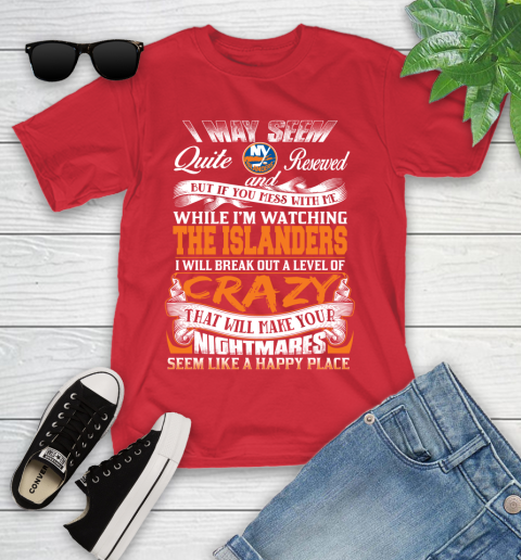 New York Islanders NHL Hockey Don't Mess With Me While I'm Watching My Team Youth T-Shirt 13