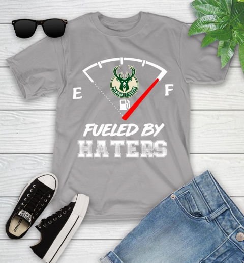 Milwaukee Bucks NBA Basketball Fueled By Haters Sports Youth T-Shirt - Image 5