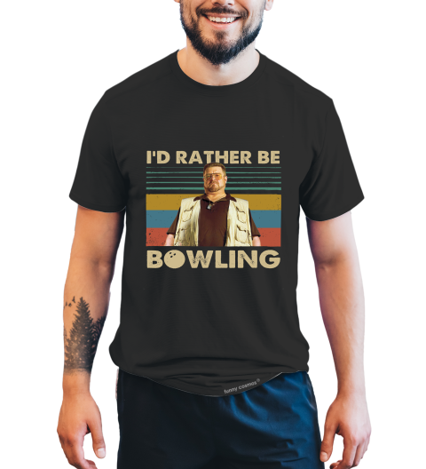 The Big Lebowski Vintage T Shirt, I'd Rather Be Bowling Tshirt, Walter Sobchak T Shirt