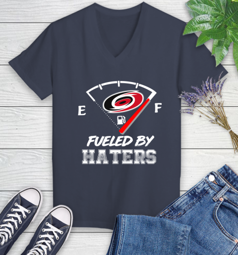 Carolina Hurricanes NHL Hockey Fueled By Haters Sports Women's V-Neck T-Shirt 12