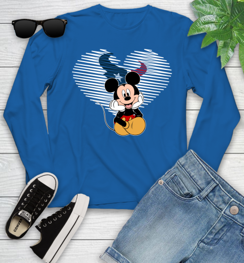 NFL Houston Texans The Heart Mickey Mouse Disney Football T Shirt_000 Youth Long Sleeve 10