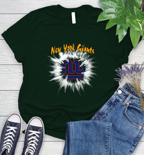 New York Giants NFL Football Adoring Fan Rip Sports Women's T-Shirt 6