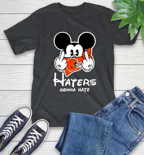 NFL Cleveland Browns Haters Gonna Hate Mickey Mouse Disney Football T Shirt T-Shirt