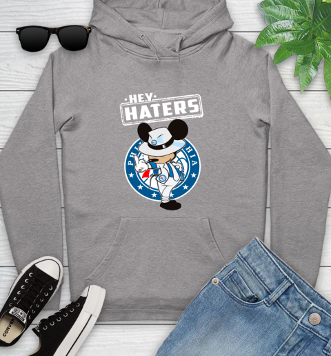 NBA Hey Haters Mickey Basketball Sports Philadelphia 76ers Youth Hoodie 6