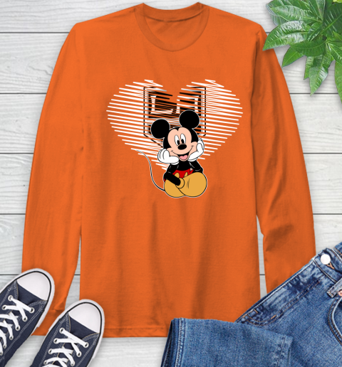 NHL Los Angeles Kings The Heart Mickey Mouse Disney Hockey Long Sleeve T-Shirt 4
