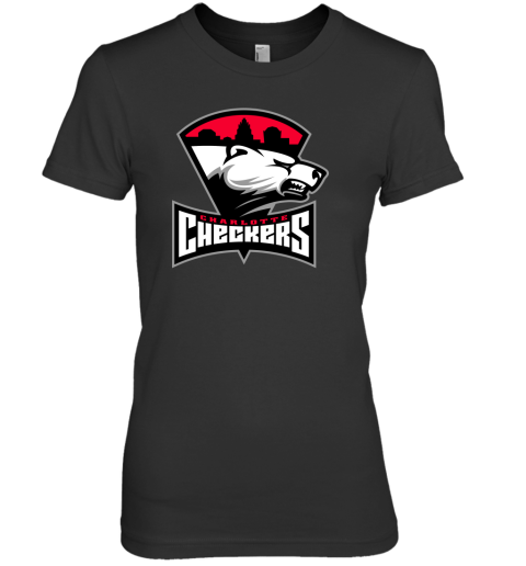 Ahl Charlotte Checkers Logo Premium Women's T-Shirt