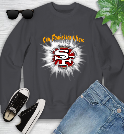 San Francisco 49ers NFL Football Adoring Fan Rip Sports Youth Sweatshirt 5