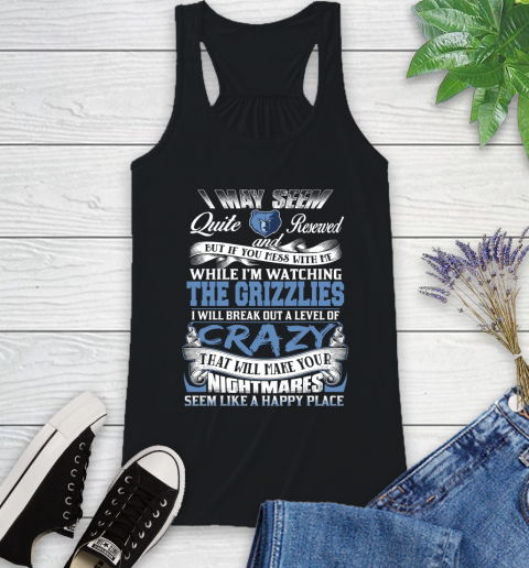 Memphis Grizzlies NBA Basketball Don't Mess With Me While I'm Watching My Team Racerback Tank