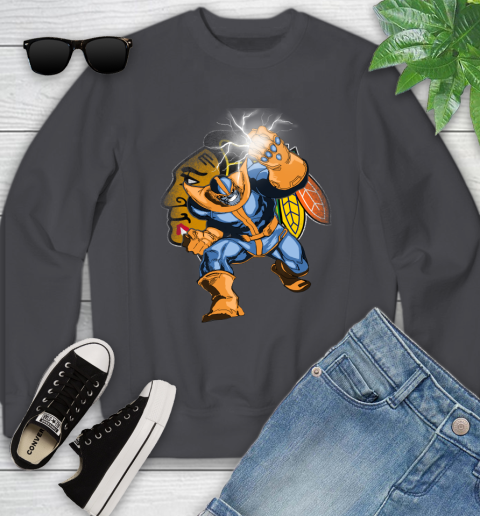 Chicago Blackhawks NHL Hockey Thanos Avengers Infinity War Marvel Youth Sweatshirt 5