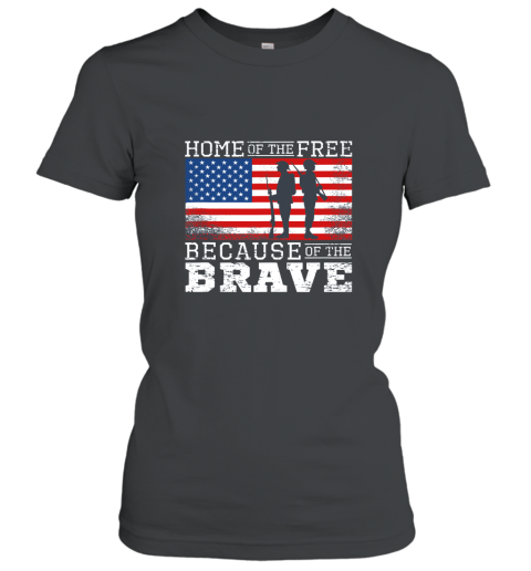 Home of the Free Because of the Brave Military American Flag Tank Top AN Women T-Shirt