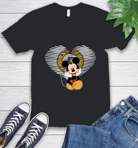 NBA Indiana Pacers The Heart Mickey Mouse Disney Basketball V-Neck T-Shirt
