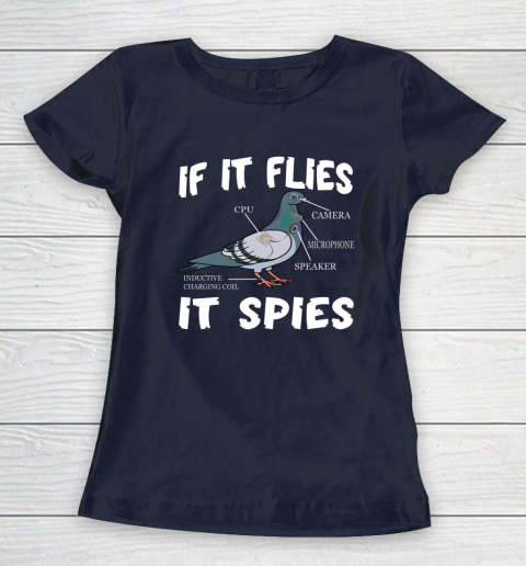 Birds Are Not Real Shirt Funny Bird Spies Conspiracy Theory Birds Women's T-Shirt 10