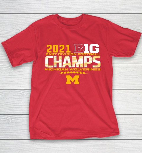 Michigan Big Ten 2021 East Division Champ Champions Youth T-Shirt 8