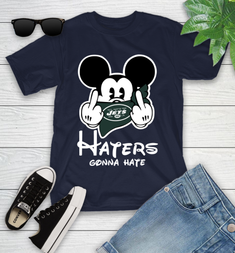 NFL New York Jets Haters Gonna Hate Mickey Mouse Disney Football T Shirt Youth T-Shirt 2