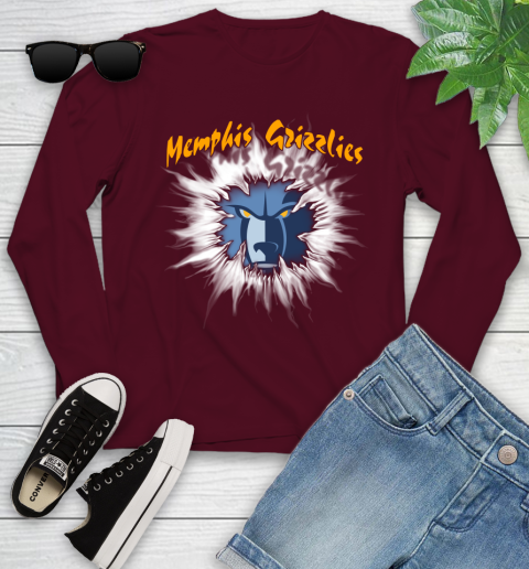Memphis Grizzlies NBA Basketball Rip Sports Youth Long Sleeve 6