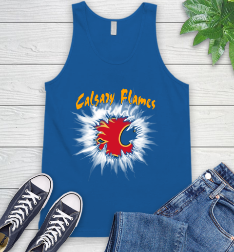 Calgary Flames NHL Hockey Adoring Fan Rip Sports Tank Top 4