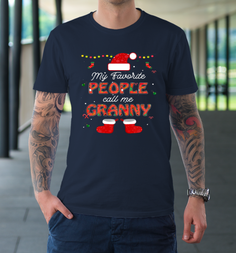 My Favorite People Call Me Granny Thanksgiving Christmas T-Shirt 2