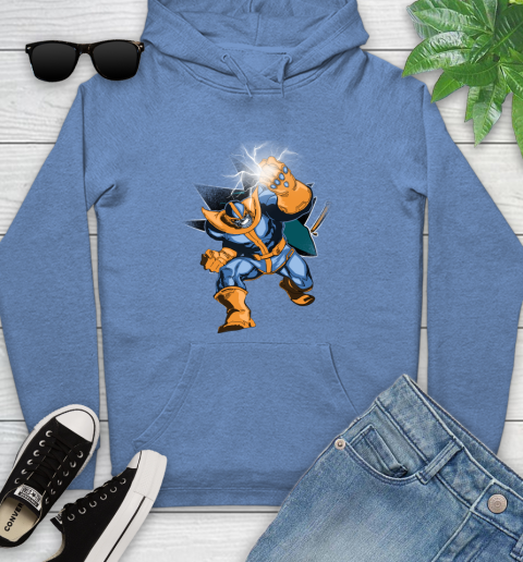 San Jose Sharks NHL Hockey Thanos Avengers Infinity War Marvel Youth Hoodie 13