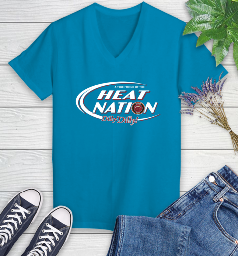 NBA A True Friend Of The Miami Heat Dilly Dilly Basketball Sports Women's V-Neck T-Shirt 7
