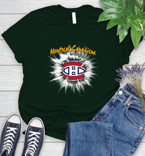 Montreal Canadiens NHL Hockey Adoring Fan Rip Sports Women's T-Shirt 6
