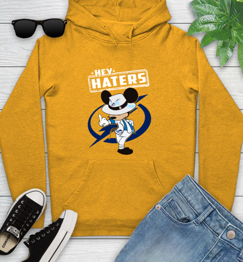 NHL Hey Haters Mickey Hockey Sports Tampa Bay Lightning Youth Hoodie 2