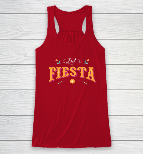 Cinco De Mayo Party Lets Fiesta Mexican Typography Racerback Tank 3