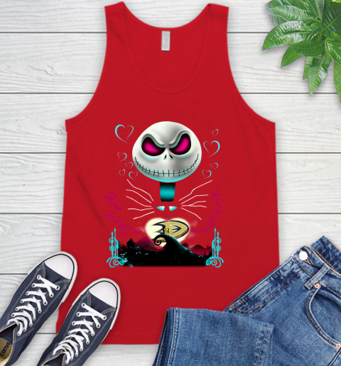 NHL Anaheim Ducks Jack Skellington Sally The Nightmare Before Christmas Hockey Tank Top 5