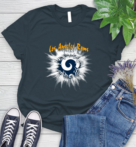 Los Angeles Rams NFL Football Adoring Fan Rip Sports Women's T-Shirt 11