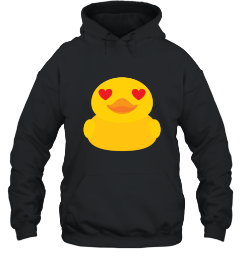 Rubber Duck Emoji Heart Love Eye Shirt T Shirt Duckling Tee Hooded