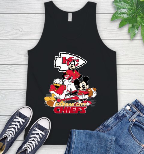 NFL Kansas City Chiefs Mickey Mouse Donald Duck Goofy Football Shirt Tank Top