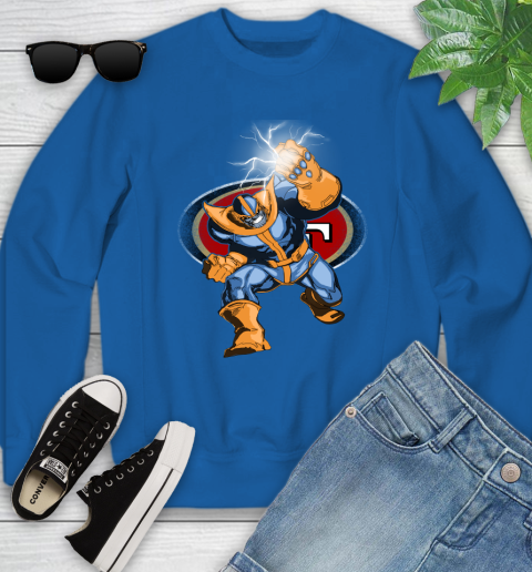 San Francisco 49ers NFL Football Thanos Avengers Infinity War Marvel Youth Sweatshirt 7