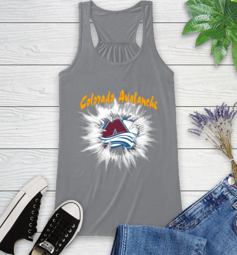 Colorado Avalanche NHL Hockey Adoring Fan Rip Sports Racerback Tank 4