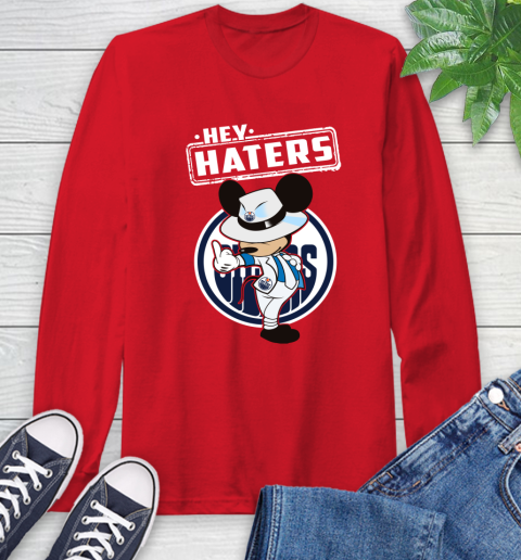 NHL Hey Haters Mickey Hockey Sports Edmonton Oilers Long Sleeve T-Shirt 11