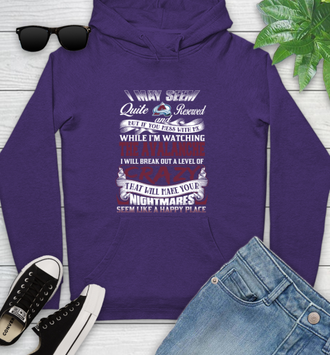 Colorado Avalanche NHL Hockey Don't Mess With Me While I'm Watching My Team Youth Hoodie 5